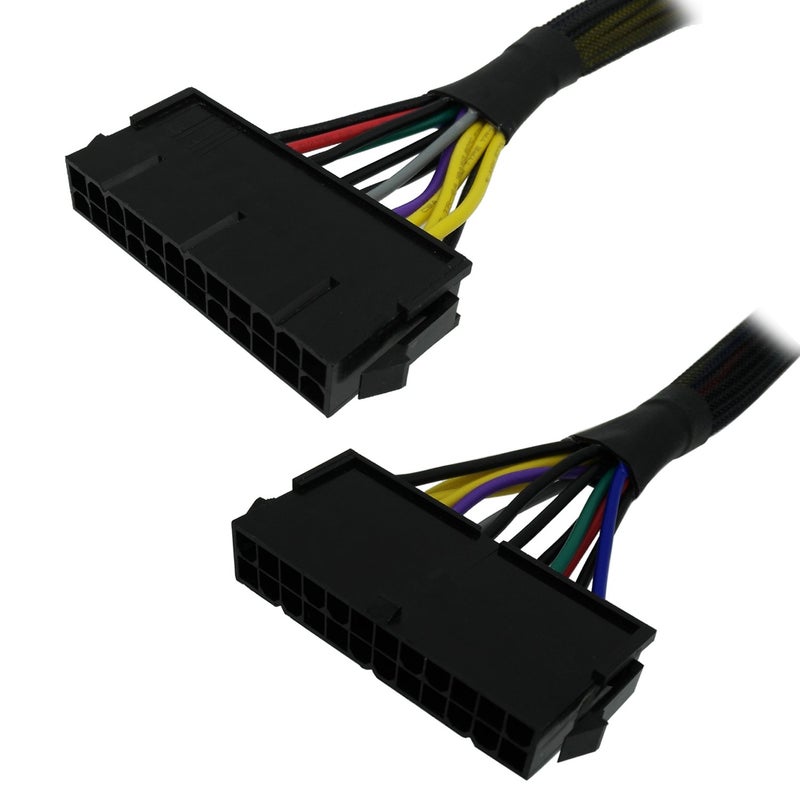 COMeap 24 Pin to 14 Pin ATX PSU Main Power Adapter Braided Sleeved Cable for IBM Lenovo PCs and Servers 12-inch(30cm) (Long Type) - Image 2